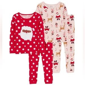 Carter’s Just One You Christmas Toddler Santa 4 Piece Pajama Set Size 3T NWT